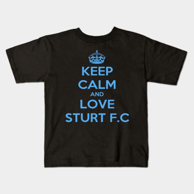 Keep calm and love sturt fc | AFL footy Kids T-Shirt by euror-design